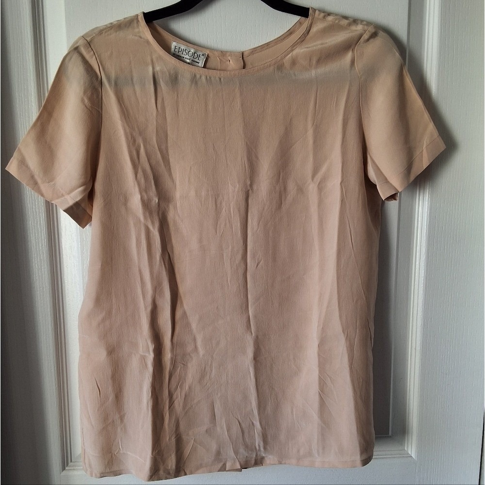 Episode by Carolyn Wright Freeman VTG Women 2 100%‎ Silk Button Back Up Blouse